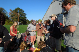 UNH students in an outdoor class