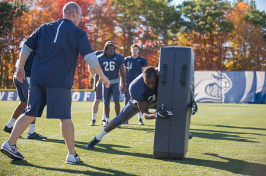 UNH professor Erik Swartz's helmetless football research