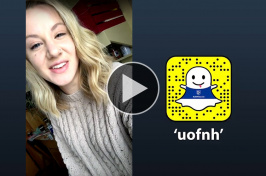 Jemina Shepherd ’19 takes over the “uofnh” Snapchat account