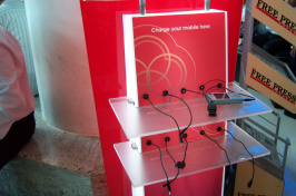 A public charging station for computers