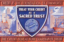 From Credit World, 1932: The official seal of the National Retail Credit Association