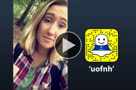 UNH Cooperative Extension social media intern Mhairi Baird ’18 takes over the UNH Snapchat