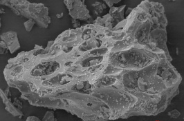 SEM image of volcanic ash
