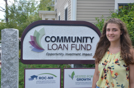 UNH student Rachel Vaz '18 at Community Loan Fund internship