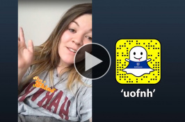 UNH student Raina Langlois ’18 takes over the “uofnh” Snapchat account
