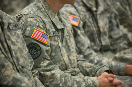 UNH ROTC cadets at a Veterans Day ceremony