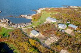 an aerial view of UNH's Shoals Marine Laboratory