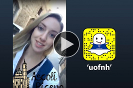 UNH student Tia Floyd ’19 takes over the “uofnh” Snapchat account