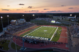 aerial view of UNH's Wildcat Stadium