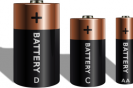 Four household batteries