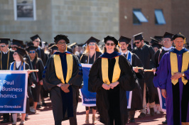 UNH faculty members at Commencement 2017