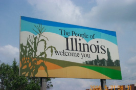 image of Illinois welcome sign