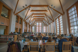 Inside Dimond Library at UNH