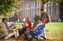 Students on the UNH campus