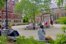 students on campus