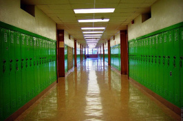 image of school hallway- photo credit: NHPR