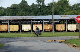 image of a biker in  Windsor, N.C.