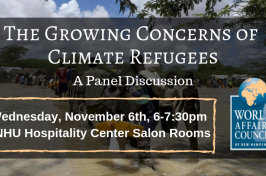 WACNH Climate Refugees panel discussion, Nov 6