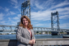 Erin Bell near the Memorial Bridge in Portsmouth, NH