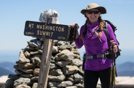 UNH's Beth Fisher '19 on Mount Washington 