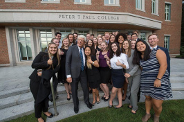 Peter Paul with students