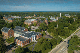 An aerial view of UNH's campus 