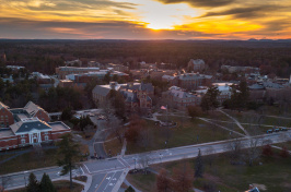 The UNH campus at sunset