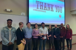 First place winners of the high school SVIC, and their advisors and the judges.