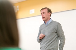 Jake Sullivan teaching a class at the Carsey School