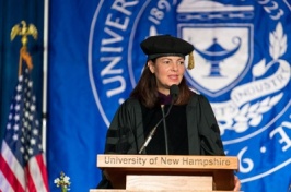 Kelly Ayotte speaking at commencement ceremony