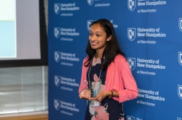 Meera Kurup, a junior at Bishop Guertin High School in Nashua, N.H., recipient of the 2017 AiC Award