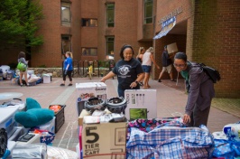 Yard sale items from students' dorm rooms 