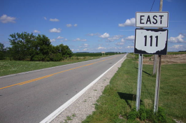 Empty highway 111 in rural America