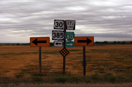 Highway signs in rural America