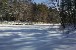 Lamprey River covered in snow
