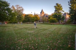 long view of T Hall 