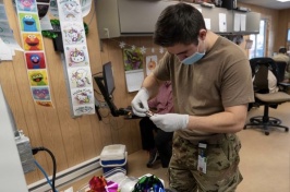 David Beauregard working in a lab