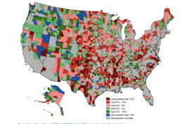 Image of a map of the U.S. population change 