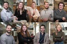 montage of photos of nine student fellows