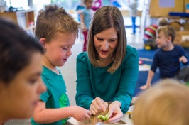 Children and teacher at CSDC