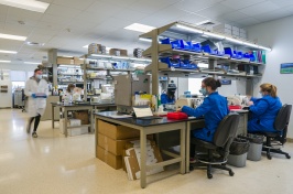 A photo of board-certified pathologists and staff at the NH Veterinary Diagnostic Lab, which recently received $1.26 million in federally earmarked funds. 