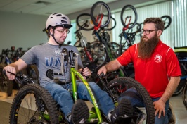 Northeast Passage's Cameron Forys works with Drew Rigney '21