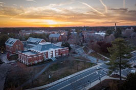 Campus at sunset