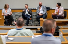 Peter Zaimes speaks during Business Analytics Conference 2023 at UNH Paul College.