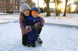 Clinical Assistant Professor Jen Chadbourne and her son