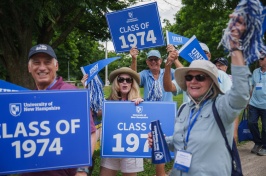 Members of the Class of 1974 celebrate at reunion