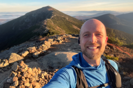 Ladd Raine during the Directissima, a continuous 250-mile footpath that covers all 48 of the White Mountains’ 4,000-foot peaks.