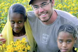 intern with two community members