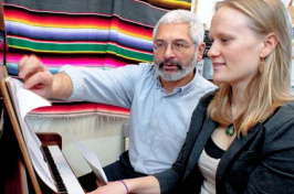  Molly McCahan and Professor Michael Annicchiarico during a theory lesson