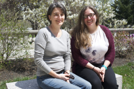 Serita Frey and graduate student Sarah Andrews